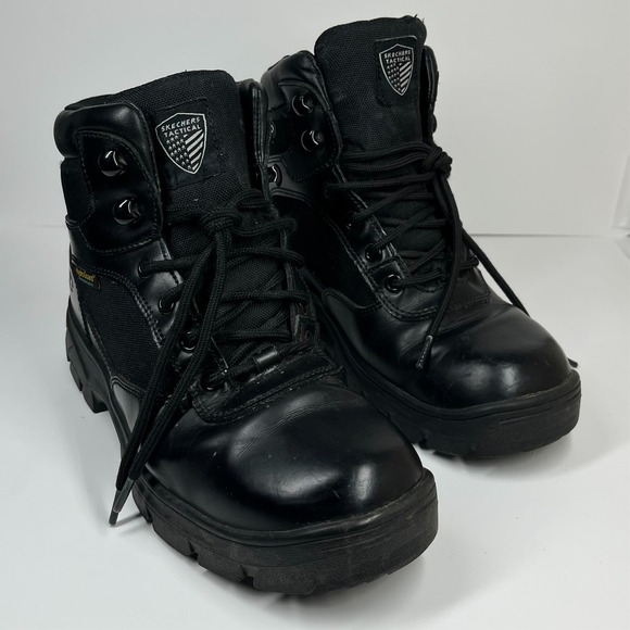 Skechers Wascana Benen Tactical Relaxed Fit Work Boots‎ Men\'s 7 Waterproof Black main image 11